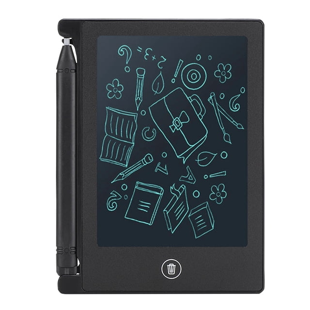 Tableta de escritura ultradelgada LCD de 4,5 pulgadas para niños, color negro