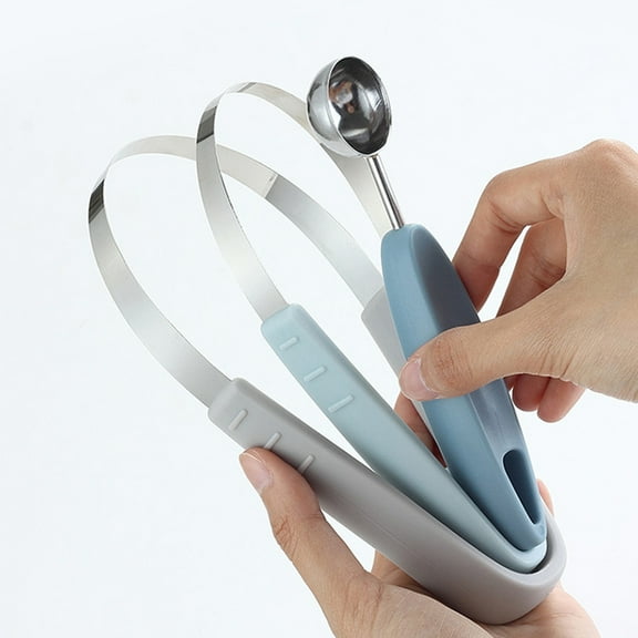 WHAMVOX 4pcs Stainless Steel Fruits Scoops Multi-function Fruit Digging Spoon Kitchen Tool Carving Tool