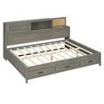 thumbnail image 6 of Euroco Full Size Daybed with Drawers and Shelves, USB Charging Station for Bedroom, Gray, 6 of 17