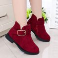 thumbnail image 5 of Huowey Kids Girls Shoes Fashion Solid Color Short Boots Non- Breathable Girl Boots Relaxed Fit Footwear, 3.5-4 Years, 5 of 6