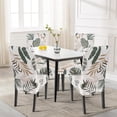 thumbnail image 2 of Printed Dining Room Chair Covers Set of 6, Stretch Kitchen Chair Covers Washable Parsons Chair Slipcover Removable Dining Chair Protectors for Hotel,Ceremony (Tropical Leaf Pattern), 2 of 6