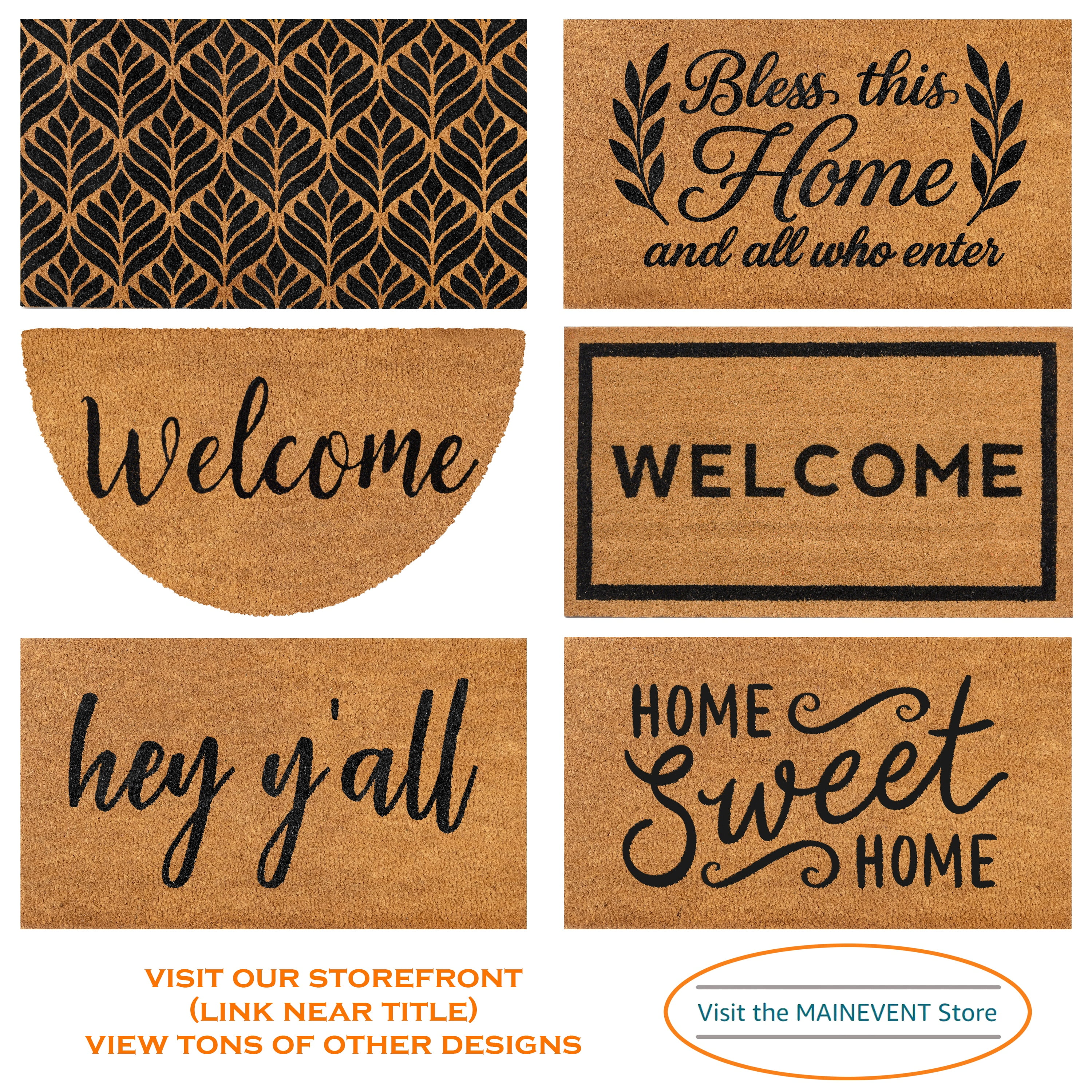 MAINEVENT Rainbow Half Round Doormat 30x17 Inch, Summer Outdoor Welcome Mat for Outside