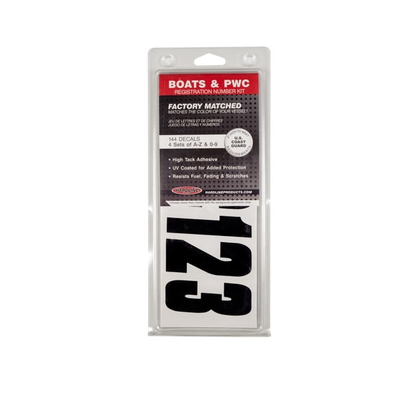 Hardline Products Blk350ec 3" Block Letter & Number Kit Solid Black