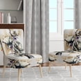 thumbnail image 2 of Designart "White Orchid on Golden Beige Canvas I" White Floral & Botanical Upholstered Accent Chair - Traditional Arm Chair For Living Room, 2 of 5