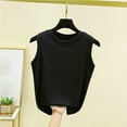 thumbnail image 2 of Yuzhih Women's Summer Tank Tops Fashion Solid Soft Comfy Pjs Loungewear Scoop Neck Sleeveless Cropped Tops, 2 of 6