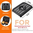thumbnail image 2 of GWY Air Fryer Grill Pan for Ninja Foodi, 2-Pack Crisper Plate for DZ090/DZ201/DZ100, 2 of 7