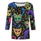thumbnail image 5 of TaTaai Hoodies Shirts for Women Early Fall Long Sleeve Tops Vintage Graphic Outfits Tops Fashion Pullover Tees Gift, 5 of 6