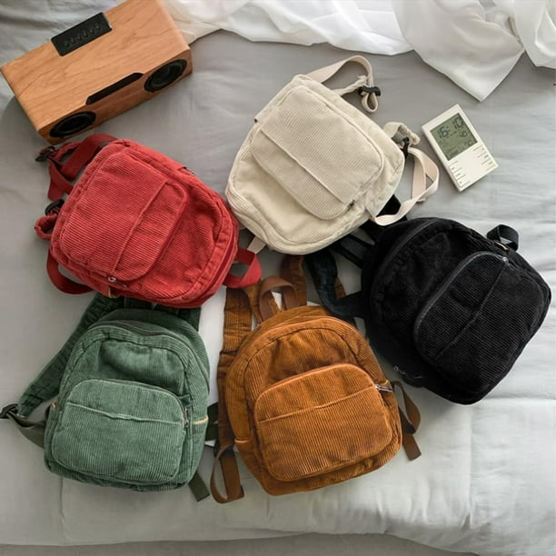 Corduroy top mini backpack
