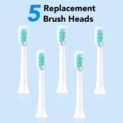Electric Toothbrush for Adults, One Charge for 30 Days, with 5 Brush Heads, 5 Modes with 2 Minutes Build in Smart Timer