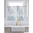 thumbnail image 2 of Blue Sea Turtle Kitchen Curtains 54 Inches length, Coastal Coral Summer Beach Nautical Window Treatment Curtain Drapes, Decorative Window Curtains for Bedroom Cafe, 52"x54", 2 Panels, 2 of 7