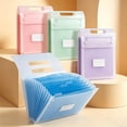 thumbnail image 7 of File Organizer 13 Pocket Transparent Expanding File Folder - File Folder with Multi-Pockets Paper Organizer Folder for Letter A4 Files, 7 of 7