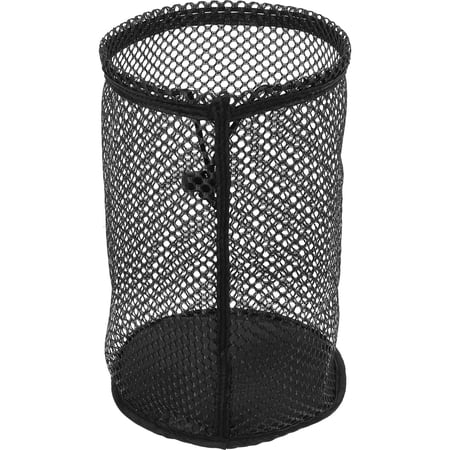 RENACLIPY Drawstring Golf Ball Bag Black Nylon Mesh for Sports Equipment