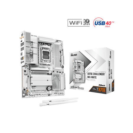 ASRock X870E Challenger WiFi White AM5 AMD X870E ATX Motherboard