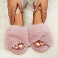 thumbnail image 2 of Zapatillas Elegantes de Mujer con Banda Cruzada de Piel Sintética con Suela y Suela Antideslizante de TPR, 2 of 5