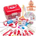 thumbnail image 1 of Juguetes Médicos Kit médico de dentista de 39 Uds., Kit médico interactivo, Kits médicos de simulación, los mejores regalos Tmvgtek libre de BPA, 1 of 9
