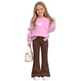 thumbnail image 6 of Kezqiaxn Sets for Girls Winter 2 Piece Outfits Cute Bowknot Long Sleeve Sweatshirts and Pants Matching Set Fashion Sweatsuits Size 5-15, 6 of 9