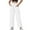 #365-White, variant on Roncen Women's Solid Wide-Leg Cargo Pants - Casual Loose Fit Trousers with Elastic Waist & Functional Pockets
