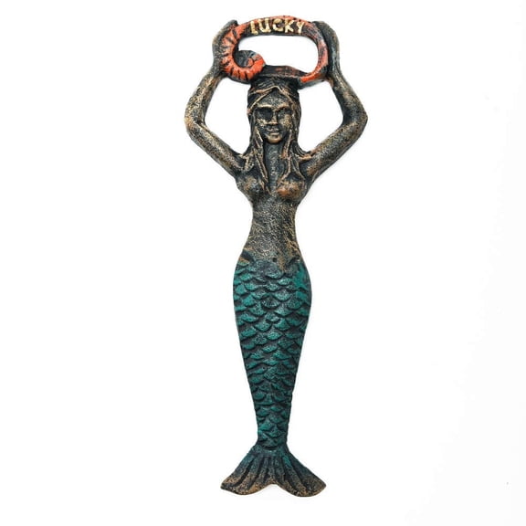 Sungmor Cast Iron Mermaid Bottle Opener with Vintage Portable, Durable Kitchen Accessories
