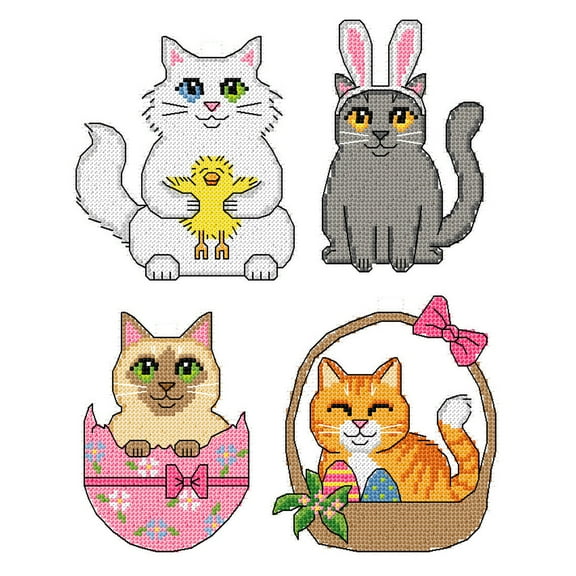 Counted Cross-Stitch Kit Cats 8711