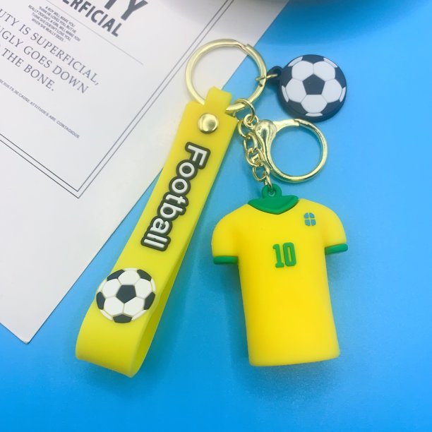 Camiseta de fútbol llavero colgante con correa para hombres y mujeres