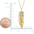 thumbnail image 2 of 14k Yellow Gold Feather Pendant Necklace,18", 2 of 3
