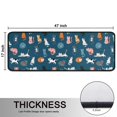 thumbnail image 5 of Multicolor Cat and Fishbowl Blue Anti Fatigue Kitchen Rugs Set Of 2, Non Slip Washable Decorative Floor Mats for Sink Laundry and Home Use, 17"x47", 5 of 5