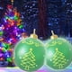 thumbnail image 5 of Bola inflable navideña de 60cm, brillo de PVC con accesorios ligeros para fiestas, suministros festivos, 5 of 8