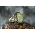 thumbnail image 4 of Roarsilver Jade Stone Ring for Men and Women-Gemstone Ring-Best Friend Gift-Unique Stone Ring | 7.5, 4 of 4