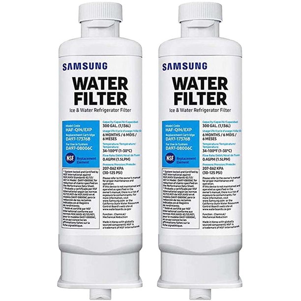 2 Pack DA9717376B HAFQIN Refrigerator Water Filter DA9708006C