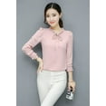 thumbnail image 2 of Women Long Sleeve Blouses Shirts Elegant Work Casual Tops, 2 of 17