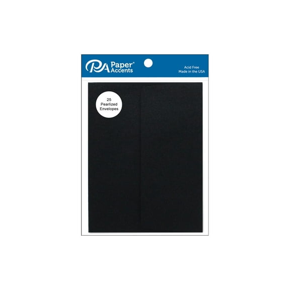 Paper Accents Envelope 4.38"x 5.75" Pearlized Onyx 25pc