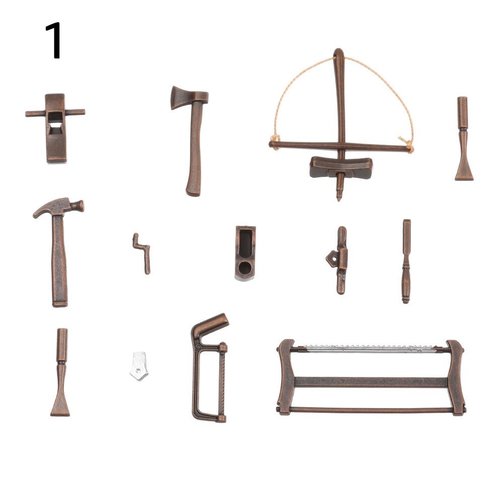 2 Styles Miniature Dollhouse Tool For BJD Dolls 1/12 Hammer Wrench