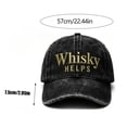 thumbnail image 3 of Washable Whiskey Embroidered Adjustable Baseball Cap Adult Outdoor Camping Hat, 3 of 4