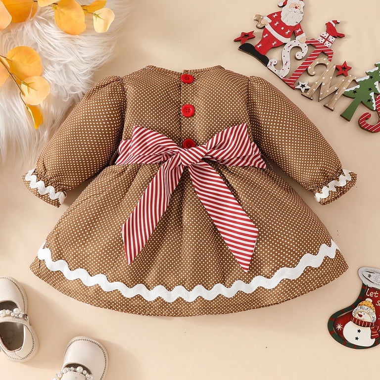 white christmas dresses Toddler Girl Party Dress Autumn Winter 1-8 Years Children Christmas An –  Mom & Kids main image 1
