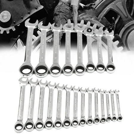 6mm-32mm Steel Metric Spanner socketspanner Fixed Head Ratchet Gear Wrench Hand (Best Lens Spanner Wrench)