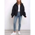 thumbnail image 2 of Katigan Women'S Winter Cropped Puffer Jacket Coat Short Warm Quilted Jacket Black S, 2 of 4