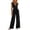 Black, variant on Tqcoqu Wide Leg Jumpsuits for Women,Summer Sleeveless V Neck Wide Leg Rompers Dressy,Belted Adjustable Waist Outfits,Army Green Women's S-XXL