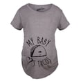 thumbnail image 2 of Maternity My Baby Loves Tacos Funny T shirt Cute Announcement Pregnancy Bump Tee, 2 of 7