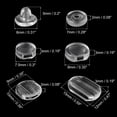 thumbnail image 2 of Uxcell Earring Pads, 96pcs 6 Styles Silicone Earring Backs, Comfort Earrings Cushions Replacements (Clear), 2 of 6