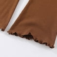 thumbnail image 7 of Karoyedx Joggers for Toddler Girls Toddler Girls Sweatpants Baby Wide Leg Pants Kids Drawstring Baggy Open Bottom Jogger Clothes with Pockets Brown Size,2-3 Years, 7 of 7