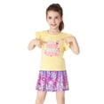 thumbnail image 3 of Cooltree Toddler Girls 2-Piece Skirt Set - Ruffled Top & Ditsy Floral Print Skort Outfits for Little Girls Size 2T, 3 of 7