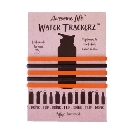 Water Trackerz Bands Black/Orange Track Your Water