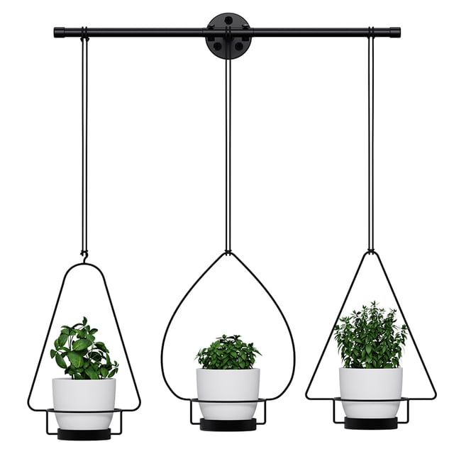 Muyoka 3 macetas para colgar en la pared de la ventana, colgador de plantas, jardín de hierbas Muyoka Hogar