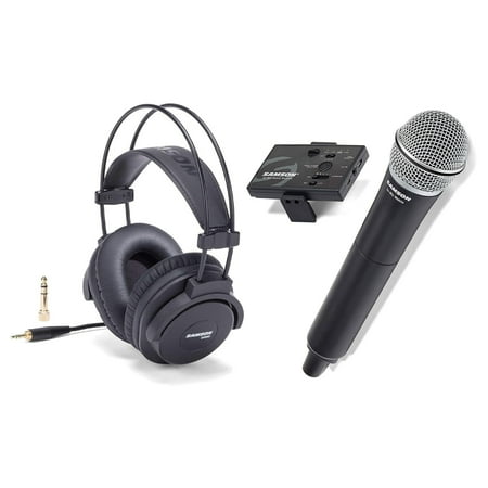 Samson Go Mic Wireless System Q8 Microphone and SR880 Closed-Back Headphones Bundle
