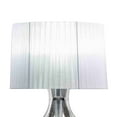 thumbnail image 2 of Saltoro Sherpi Acrylic Table Lamp with Fabric Shade and Vase Support, Clear and Chrome, 2 of 2