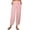 Pink, variant on EDFBUYKRS Female Women Pants Casual Travel Pants Womens Tall Womens Casual Solid Color Loose Pockets Elastic Waist Pants Long Trousers Xl