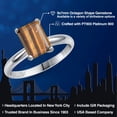 thumbnail image 2 of Gem Stone King PLAT-900 Platinum Brown Tiger Eye Engagement Ring for Women | 2.00 Cttw | Emerald Cut 9X7MM | Gemstone Birthstone | Size 9, 2 of 6