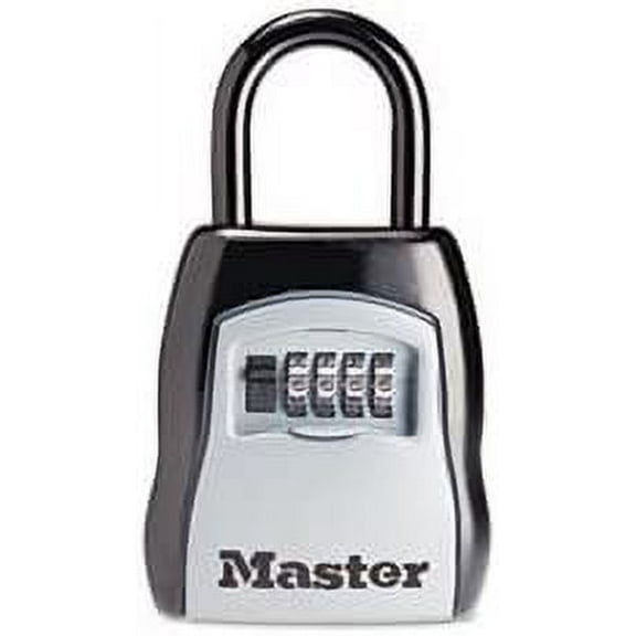 Master Lock Combination Lock Box - 5-Key Steel, Weather-Resistant - 3.5W x 1.6D x 4H, Silver