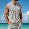 thumbnail image 6 of Men's Sleeveless Pocket T-Shirt Tank Top Muscle Tee V-Neck Casual Sports Shirts Moisture Wicking Quick Dry Breathable Summer Gym Workout Running Outdoors Essentials | JASKFLY,Gray XL, 6 of 9