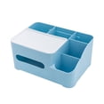 thumbnail image 2 of GUOOL Multifunctional Tissue , Tabletop Facial Tissue Sundries Organizer Napkin Holder Blue, 2 of 6